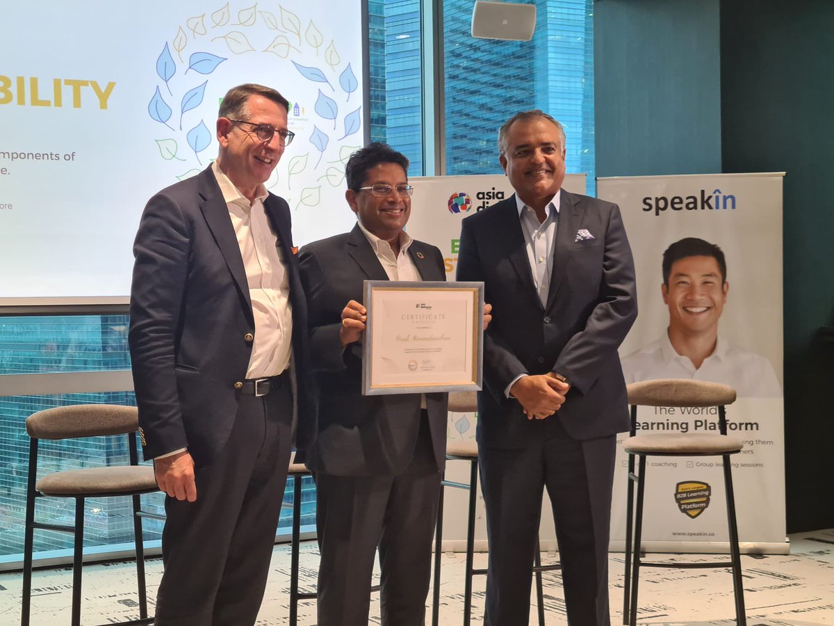 We are proud to announce that Girish Ramachandran, President, TCS Asia Pacific, has been named one of Asia's ESG and Sustainability Champions at SpeakIn's 'Asia Dialogues - ESG and Sustainability: The Way Forward' event in Singapore, alongside other stalwarts in the region.