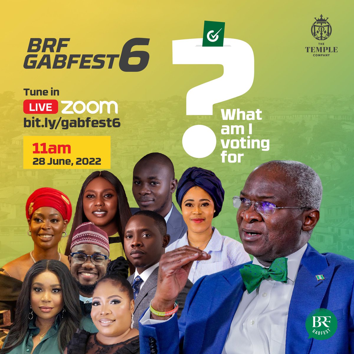 TheTempleCo's tweet photo. #BRFGabfest6 is here again! 👏🏽

This year’s theme is “What am I voting for?”. 
As we fast approach the elections &amp; the need to vote becomes more pertinent, 
we will discuss motivations, issues &amp; concerns surrounding voting.

To participate, register via https://t.co/PpEUszHD8C https://t.co/d4bZ33ixwL
