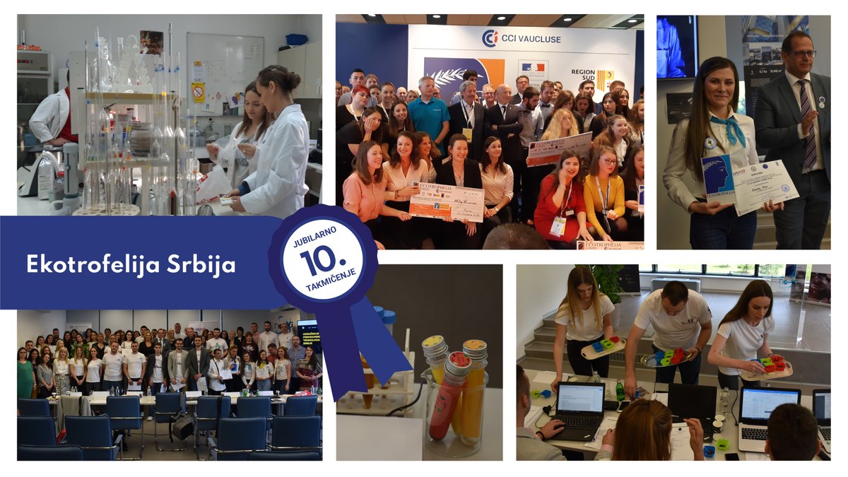 🔟 jubilarno nacionalno takmičenje #EkotrofelijaSrbija se održava 24. juna 📅! Šest studentskih timova će predstaviti žiriju svoje eko-inovativne prehrambene proizvode. Želimo im sreću i podržavamo ih u prvim preduzetničkim koracima!🎓🥇🙌
<a href="/Ecotrophelia/">Ecotrophelia</a> @MPNTR