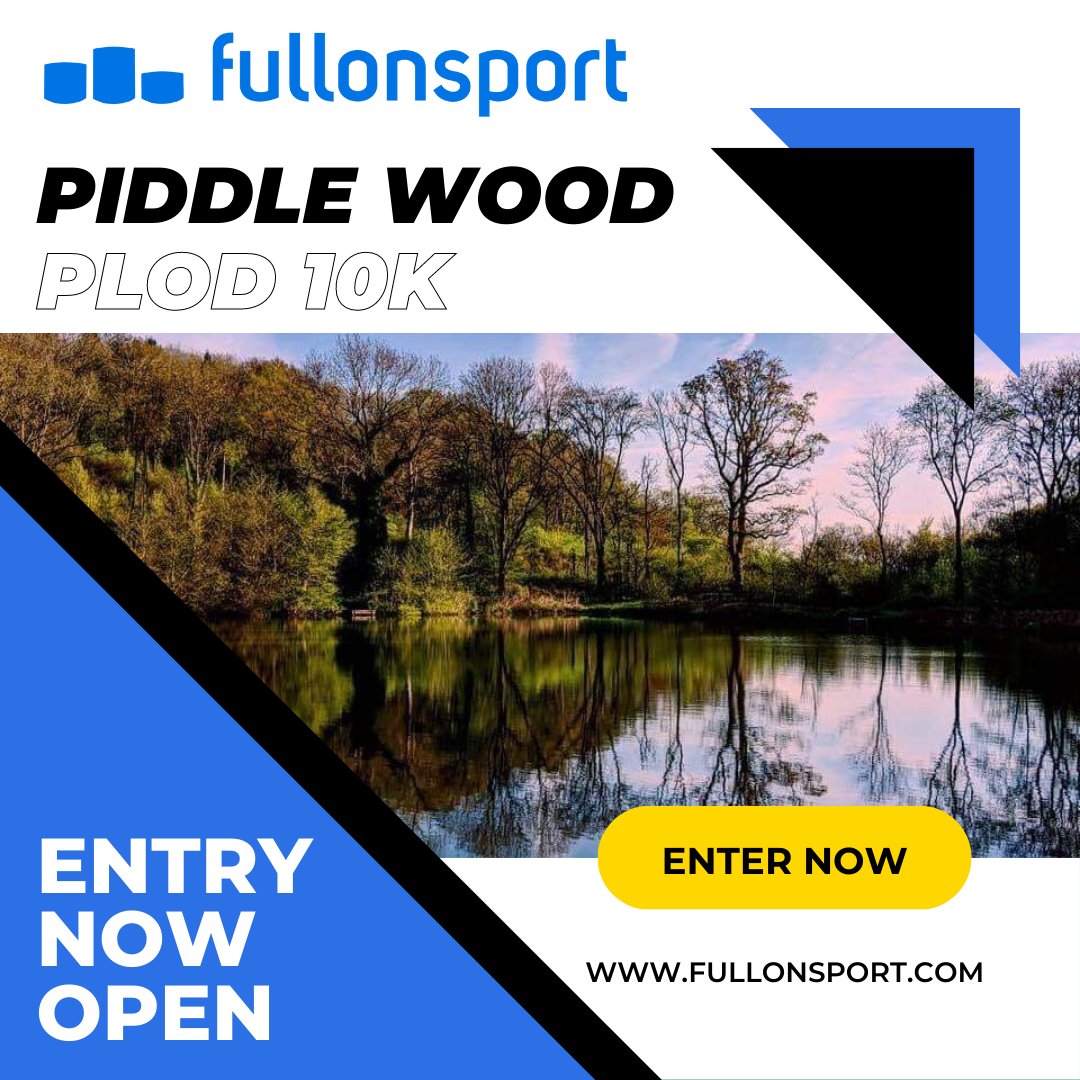 🏃‍♂️🏃‍♀️PIDDLE WOOD PLOD 10K🏃‍♂️🏃‍♀️
**Entries Now Open**
Get an entry to this fantatsic event right now with here at Full On Sport:
buff.ly/3OcSU8p