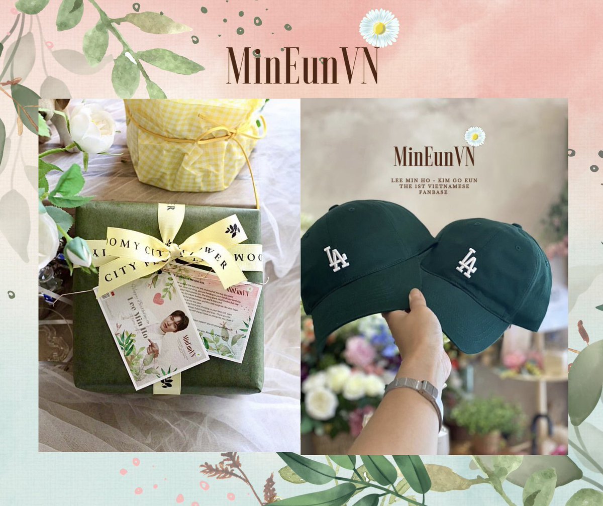 mineunvn's tweet photo. Lee Min Ho's Birthday presents from #MinEuner 🇻🇳

🧢💚 The MBL Rookie ball cap LA Dr Green: couple cap with GoEunie
💌🖤 The B-Day card with full of love and wishing from MinEuner Viet Nam

#leeminho #happyMinhoday #kimgoeun #mineunvn #TheKingEternalMonarch https://t.co/gDW3k4IBd6