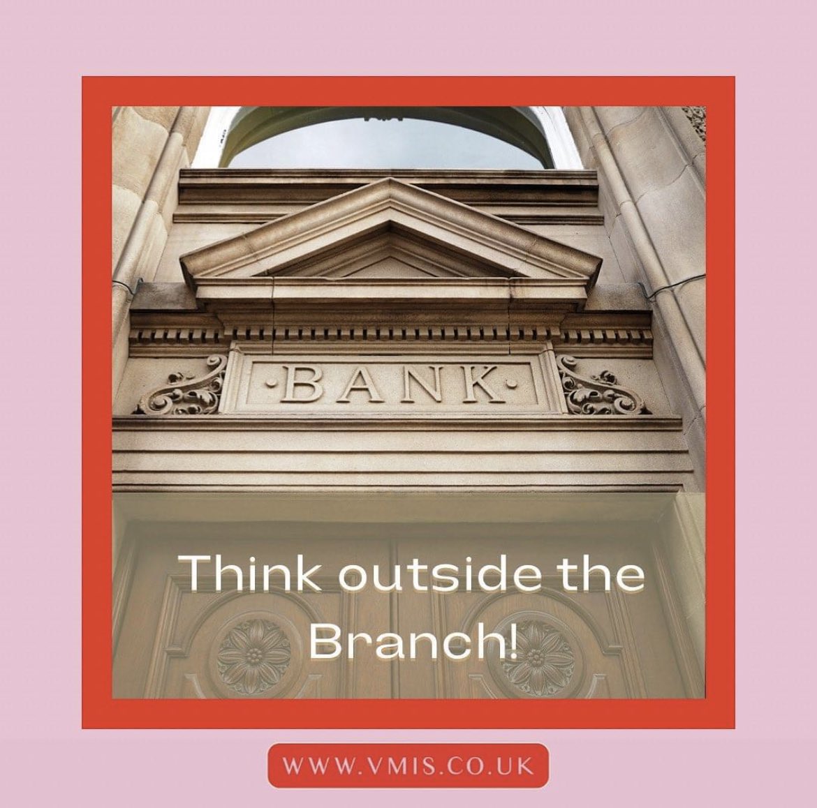 Think outside the branch! 
Your bank only recommends their own products.
Why limit yourself to one when you can find out all your options with a small bespoke firm looking out for you.
Get in touch with us.
#banks #financialadvisors #financialpolicies #protectyourworld