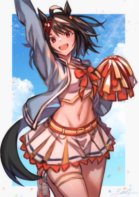 #これ見た人はお腹を貼る
#ウマ娘 
キタちゃんのお腹でもどうぞ☺️☺️☺️ 