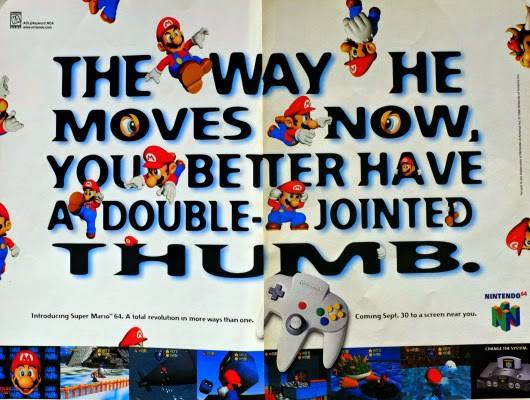 tjstoytrunk's tweet photo. Classic Mario 64 ad #Classic #SuperMario #Mario64 #Nintendo64 #RetroGaming https://t.co/OhbDqWvLyE