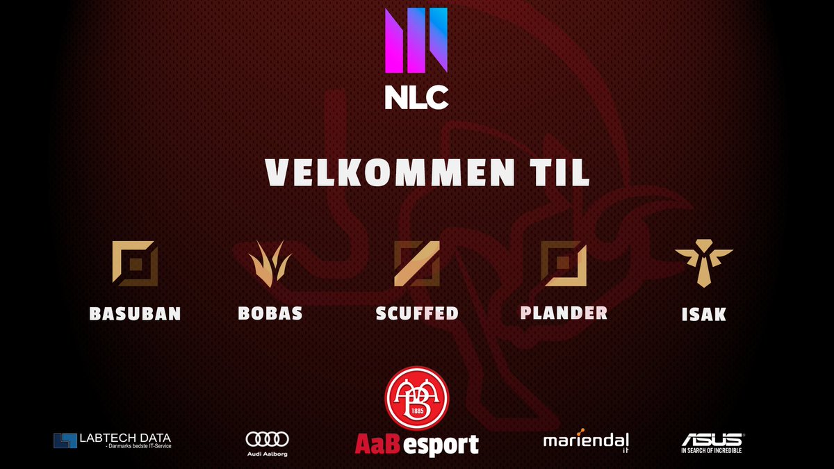 AaB esport (@aabesport) on Twitter photo Velkommen til vores #LoL <a href="/NLClol/">Arozzi NLC</a> Div 3 Roster ⚔
🇩🇰Top : <a href="/lolbasuban/">basuban</a>
🇩🇰Jungle : <a href="/BoBoobban/">Bobas</a>
🇩🇰Mid : <a href="/scuffedlss/">Scuffed</a>
🇩🇰Adc : <a href="/Plander132/">Plander</a>
🇩🇰Support : <a href="/Isak_gm/">Isak Gaardsted Møller</a>
🇩🇰Head Coach : <a href="/SwagnarosLoL/">Swag</a>
🇩🇰Manager : <a href="/OliverWintherr/">Oliver Winther</a>
#forzaderøde
🅰️🅰️🅱️ Velkommen til vores #LoL <a href="/NLClol/">Arozzi NLC</a> Div 3 Roster ⚔
🇩🇰Top : <a href="/lolbasuban/">basuban</a>
🇩🇰Jungle : <a href="/BoBoobban/">Bobas</a>
🇩🇰Mid : <a href="/scuffedlss/">Scuffed</a>
🇩🇰Adc : <a href="/Plander132/">Plander</a>
🇩🇰Support : <a href="/Isak_gm/">Isak Gaardsted Møller</a>
🇩🇰Head Coach : <a href="/SwagnarosLoL/">Swag</a>
🇩🇰Manager : <a href="/OliverWintherr/">Oliver Winther</a>
#forzaderøde
🅰️🅰️🅱️