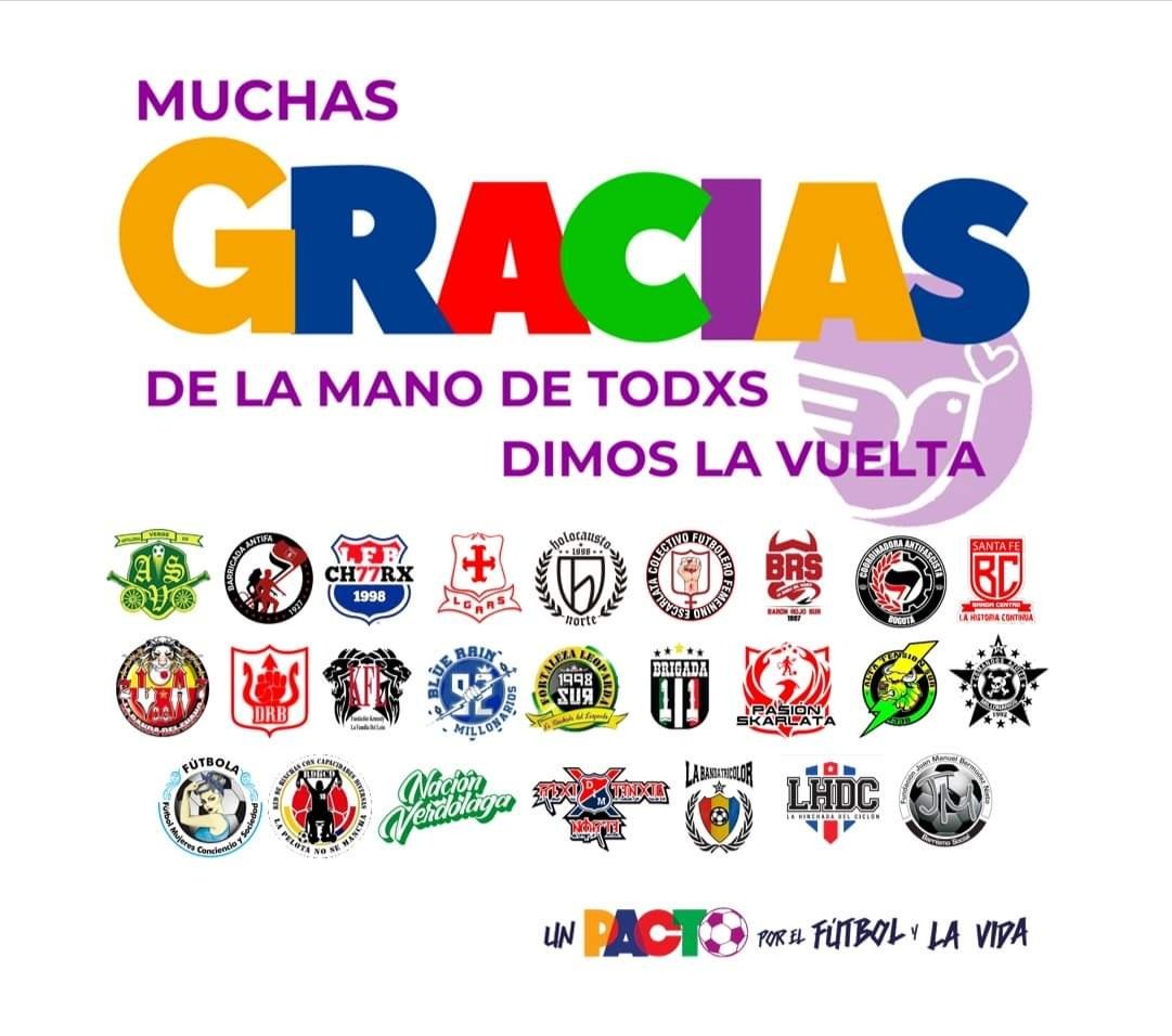 FutbolerosYC's tweet photo. No solo tribunas y un fútbol en paz, sino también un país más justo, donde todos y todas tengamos un vida digna, donde podamos soñar y tener derecho a #VivirSabroso

#NuestraCausaEsLaVida #PactoPorElFútbolYPorLaVida

Muchas Gracias por creer. Es el momento del Cambio.✊🏻⚽ https://t.co/w90CZPRTPW