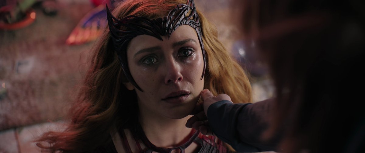 LizzieContent's tweet photo. The #ScarletWitch is trending along the release of #MultiverseOfMadness on Disney+ today. Which Wanda scene was your favorite? https://t.co/KXXQnPuQ9o