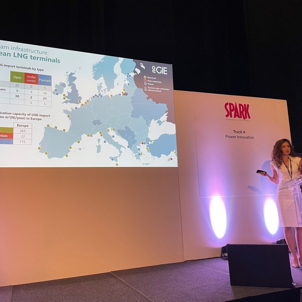 GIE (@giebrussels) on Twitter photo The power of #innovation is limitless. Thank you #SPARK2022 for inviting us to present our solutions for #SecurityOfSupply & #decarbonisation.
✅Secure new supply roads with #LNGterminals
✅Foster #renewables inside & outside Europe
✅Pursue the EU #HydrogenBackbone
<a href="/RCaliminte/">Roxana Caliminte</a> The power of #innovation is limitless. Thank you #SPARK2022 for inviting us to present our solutions for #SecurityOfSupply & #decarbonisation.
✅Secure new supply roads with #LNGterminals
✅Foster #renewables inside & outside Europe
✅Pursue the EU #HydrogenBackbone
<a href="/RCaliminte/">Roxana Caliminte</a>