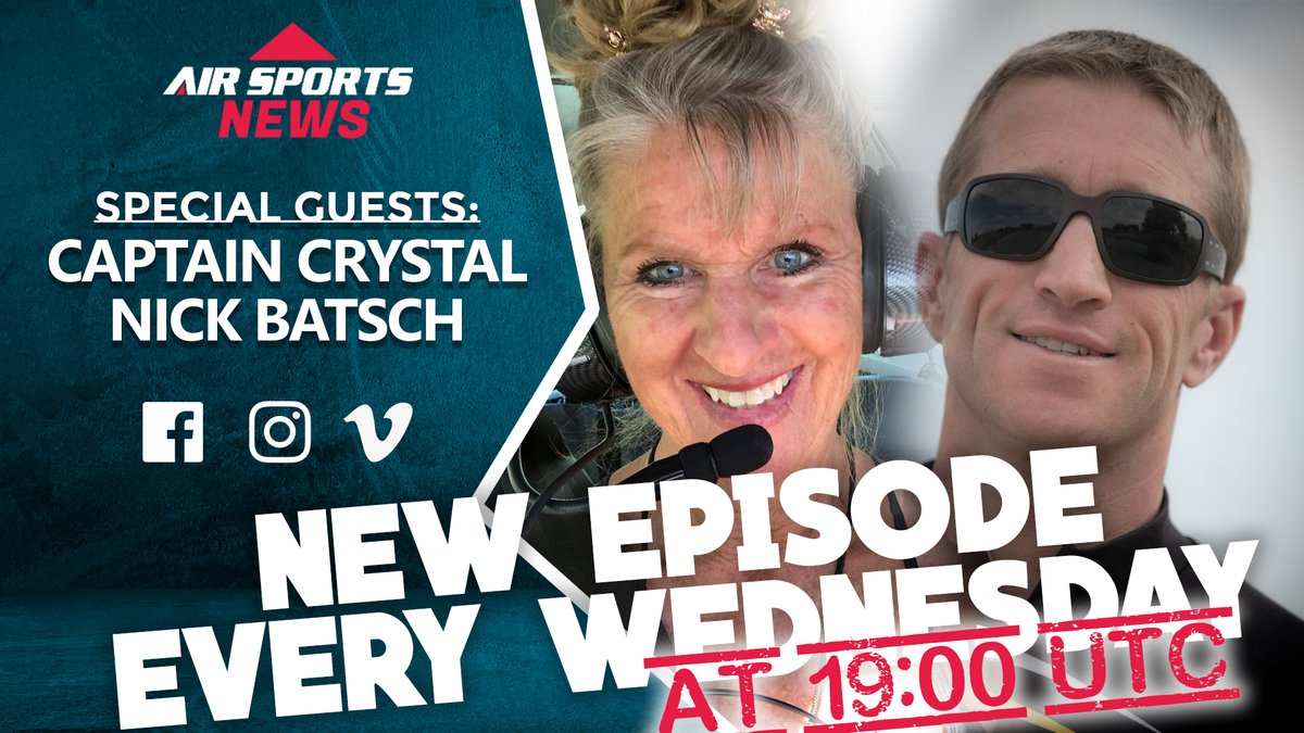 See you later for the new episode of #airsportsnews with specal guests @captaincrystalstout and @nick.batsch @twg2022 @regantetlow #canopypiloting #hotairballoons #airsportspromotion #airsportsfan