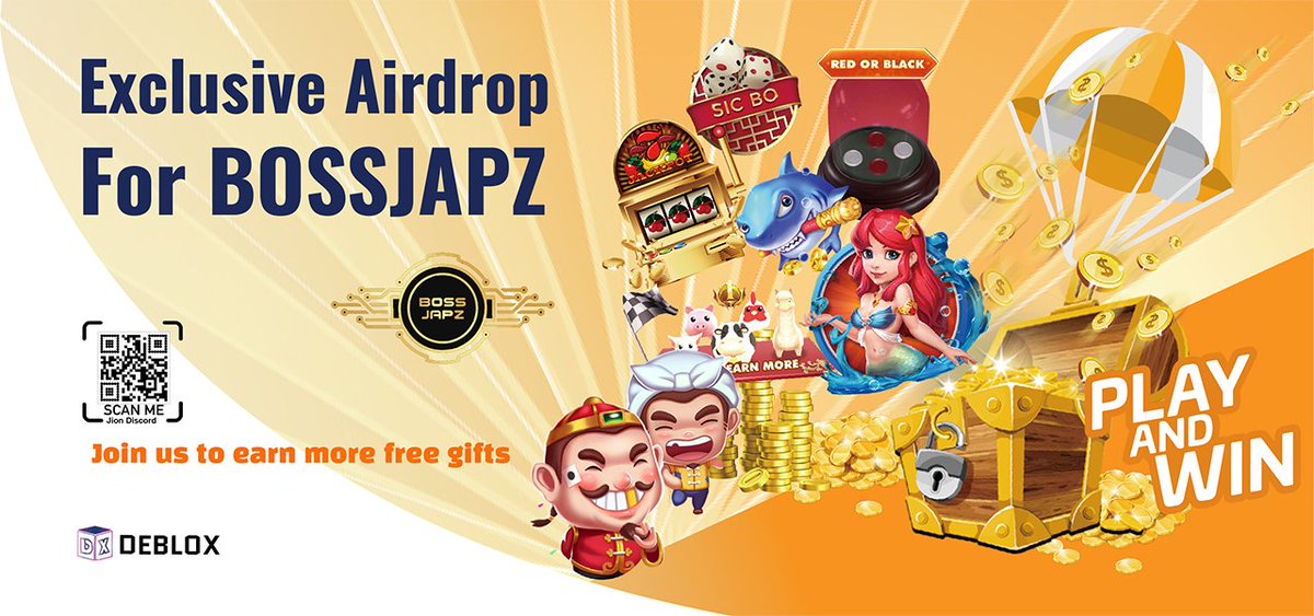 Debloxio's tweet photo. 🥳1 Million Dollars Treasure Hunt (BOSS JAPZ) 
💰  80 winners x 400DGSG
⏲️Period: June 22, 20:00 to June 26, 20:00 (UTC +8)
📏Rules:
 https://t.co/YhWhtpOyWR
🏘️Place: Deblox Discord https://t.co/UPS85RUGc9
Don’t miss the chance to win giveaways! 
Join our DC now!🚀
#Deblox https://t.co/DgV9JTAPYf