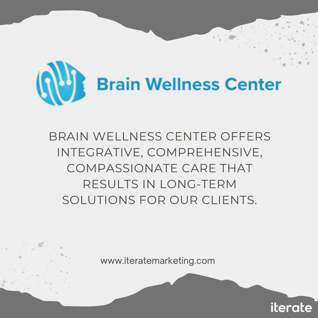 iterateiterate's tweet photo. Brain Wellness Center offers integrative, comprehensive, compassionate care that results in long-term solutions for our clients.

They specialize in uncovering the root causes of psychological symptoms while focusing on restoring healthy brain functions.

#IterateMarketing https://t.co/YPT8yWSC3j