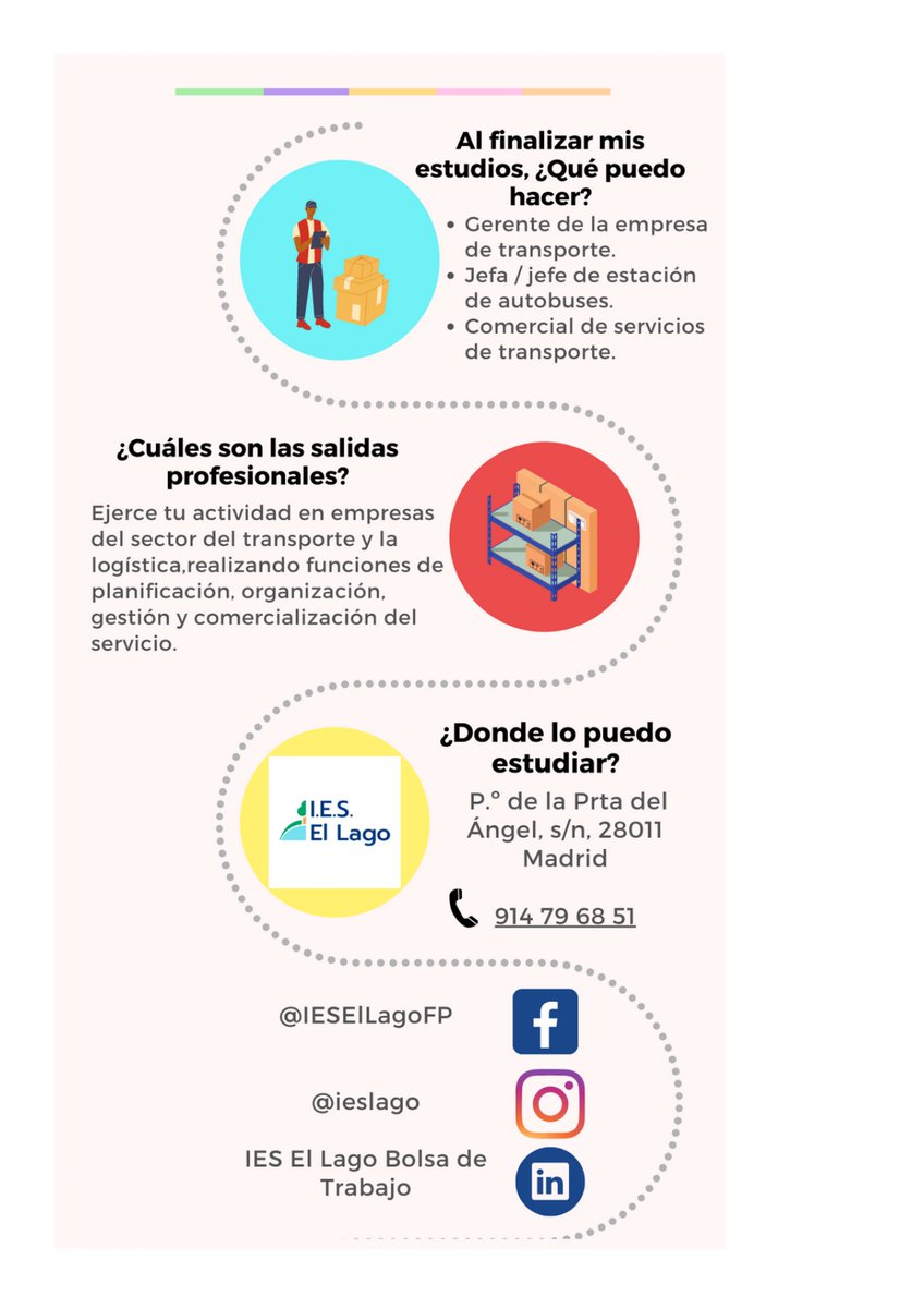 ¿Quieres hacer un Grado Superior y te interesa el Transporte y la Logística?

En I.E.S El Lago tenemos el ciclo formativo perfecto para ti. ¡Tiene muchas salidas profesionales! 

¡Anímate y pregúntanos! Mas info en educa.madrid.org/web/centro.ies…