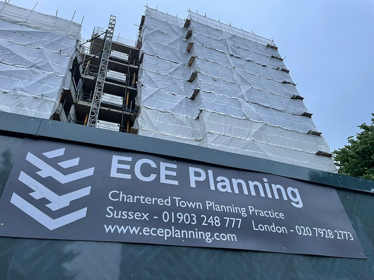 We had a cheeky run past two ECE planning and @ECEArchitecture projects yesterday and got some photos of our proudly displayed site boards. First photo is Calista, Grand Avenue in Worthing and the second is the Tate Residences in Hove. #siteboards #onsite #progression #roffey