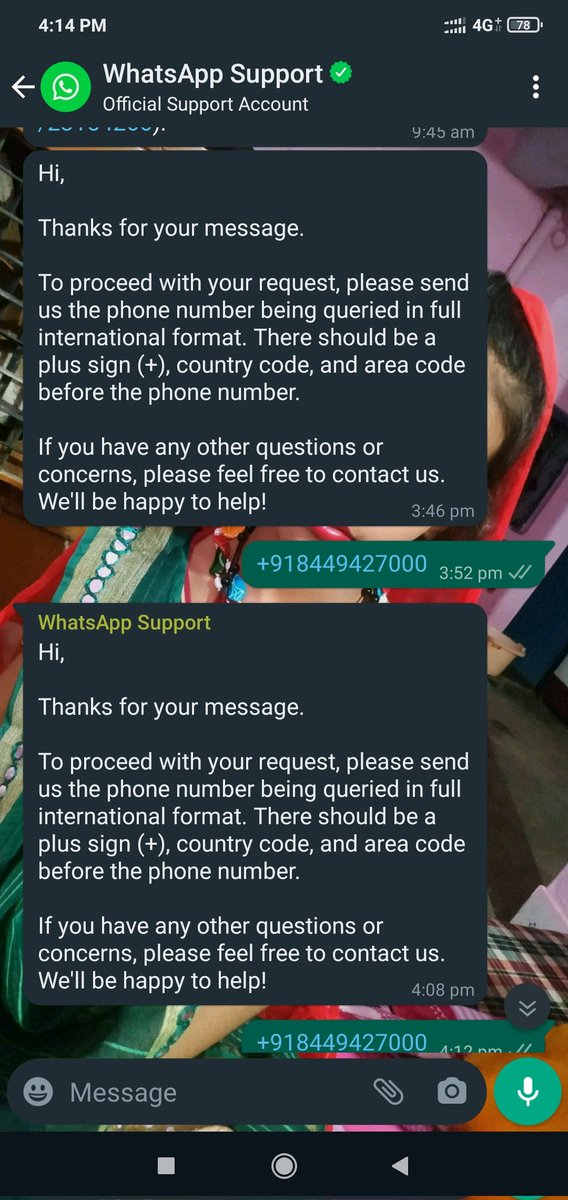 swadeshkr's tweet photo. @wa_support_de I am sharing my problem with you but instead of solving my problem you are sending same msg again and again.
My account no.  +91 8449427000 is hacked and now I can't use this account https://t.co/niz8Y9VELt