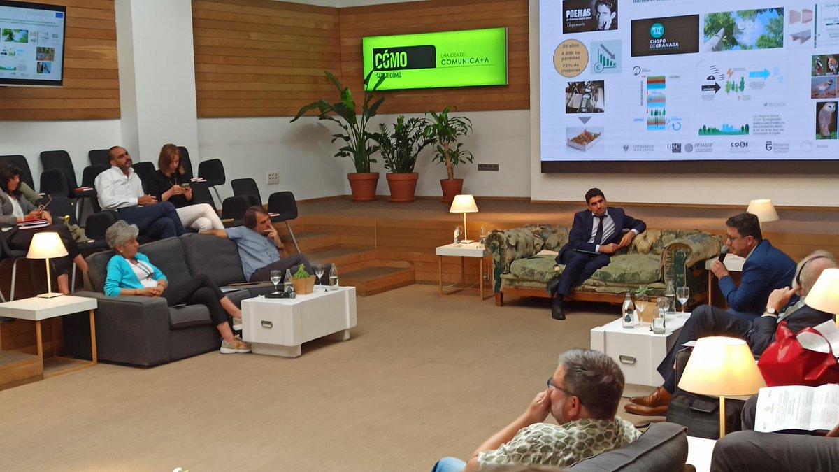 Propopulus_eu's tweet photo. David Álvarez, @ecoacsa, presents the first round table on the #Social, #economic, and #environmental impact of #forests in #Spain with the Francesc Cano, @ctforestal Ines Doncel, @Juntosxbosques. and Antolino Gallego, @CanalUGR
#Treeconomics. #Wood in a #sustainable #eclonomy https://t.co/hgOiqTVpKe