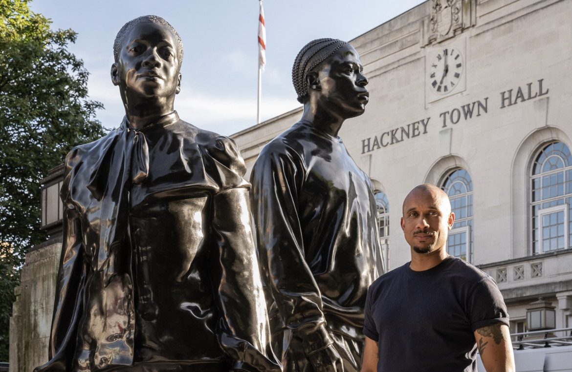 Sue Herdman (@sueherdman1) on Twitter photo Powerful new public #sculpture by #artist Thomas J Price, marking #NationalWindrushDay2022 – unveiled today by <a href="/create_London/">Create London</a> & <a href="/hackneycouncil/">Hackney Council</a> outside #Hackney Town Hall. Supported by <a href="/artfund/">Art Fund</a> <a href="/FreelandsF/">Freelands Foundation</a> <a href="/HenryMooreFDN/">Henry Moore Foundation</a> Powerful new public #sculpture by #artist Thomas J Price, marking #NationalWindrushDay2022 – unveiled today by <a href="/create_London/">Create London</a> & <a href="/hackneycouncil/">Hackney Council</a> outside #Hackney Town Hall. Supported by <a href="/artfund/">Art Fund</a> <a href="/FreelandsF/">Freelands Foundation</a> <a href="/HenryMooreFDN/">Henry Moore Foundation</a>