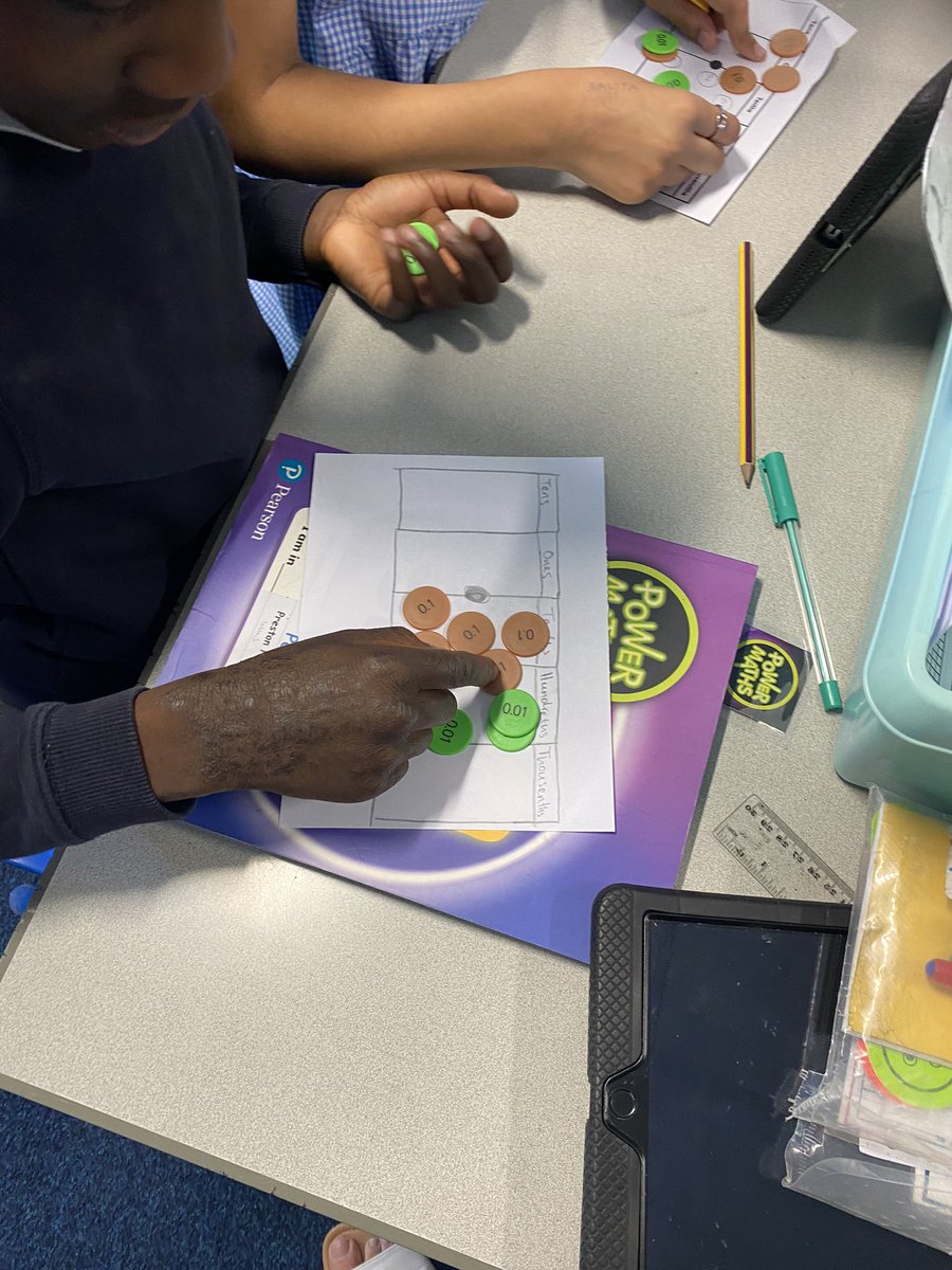 StPaulsBolton's tweet photo. Year 5 have been using concrete, pictorial and abstract methods to explore decimal place problems. #mathchallenges #mastery #powermaths https://t.co/npiLRinhpn