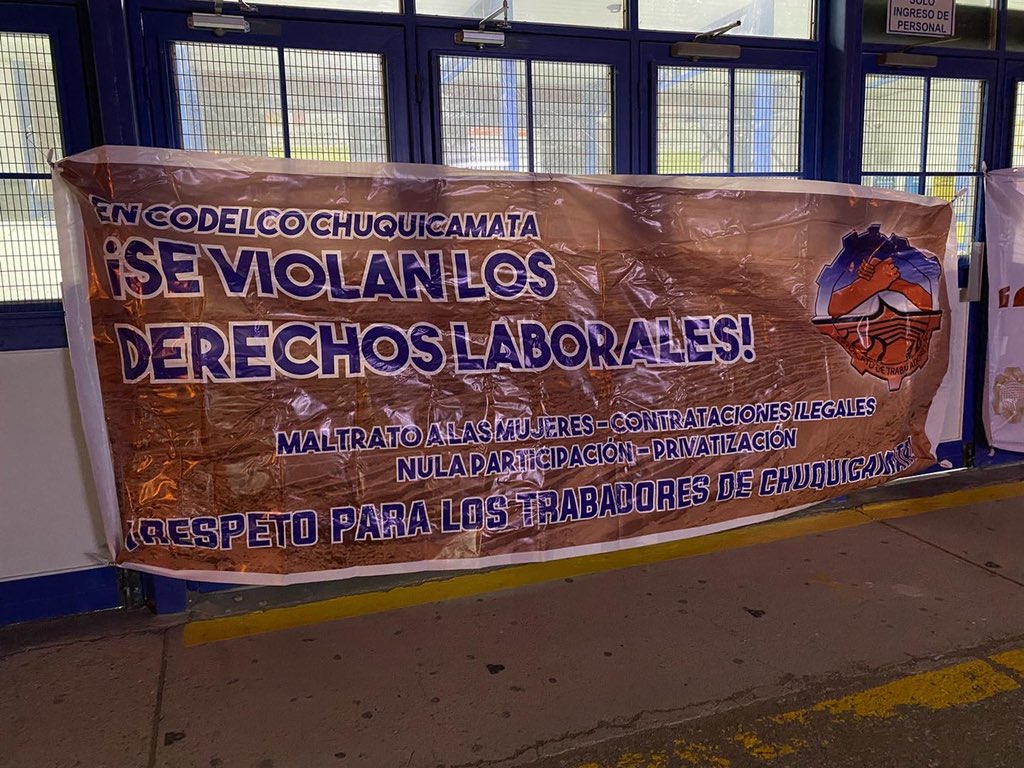 sindicatochuqui's tweet photo. Chuquicamata ya se suma al #ParoNacional por Ventanas y por el cobre chileno fundido y refinado en Chile @FTCobre https://t.co/9y5U9GM6ZW