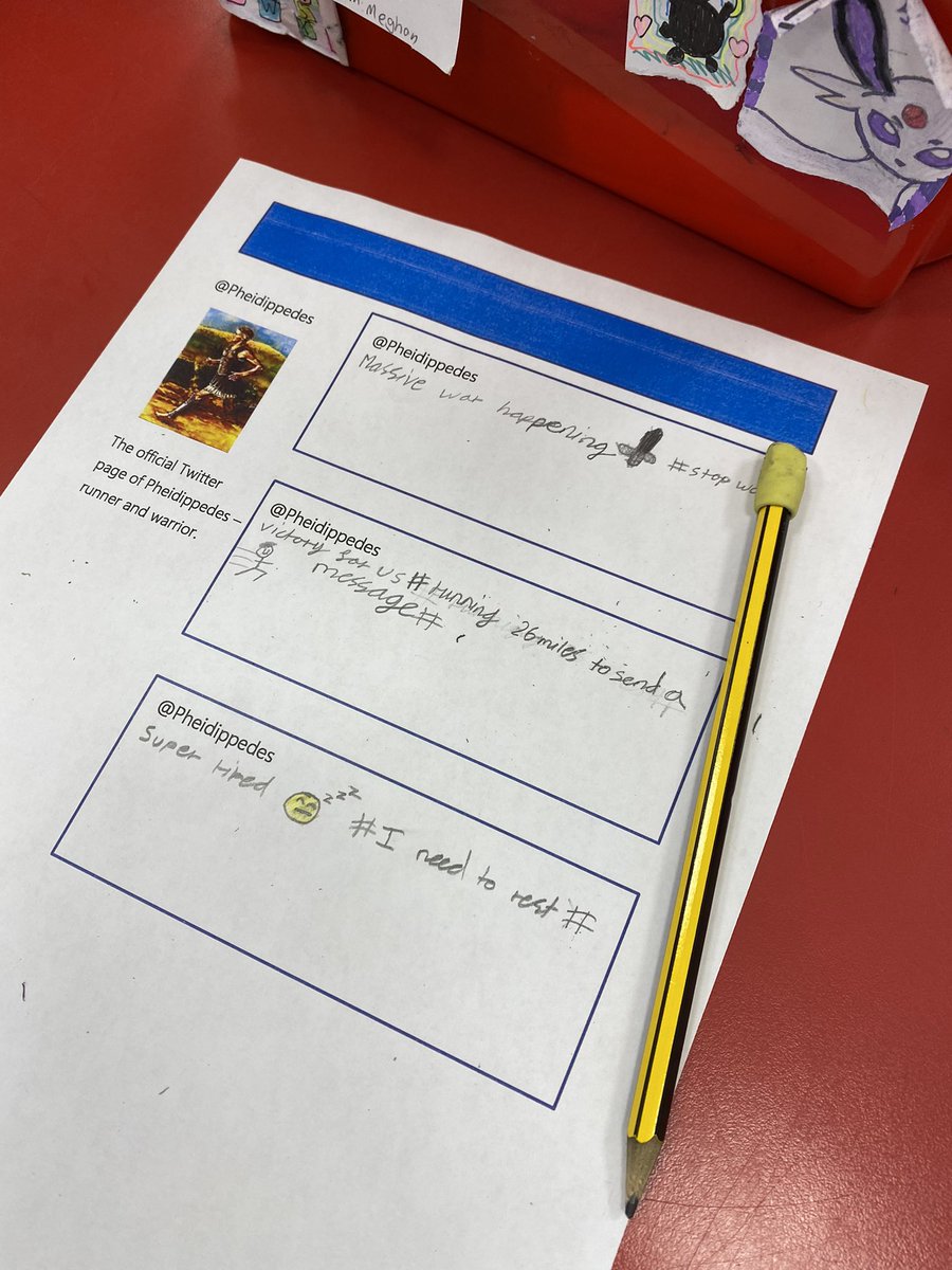 firsprimarysale's tweet photo. #Year5JB getting into the head of Pheidippides by role playing as his Twitter account manager #FirsEnglish https://t.co/qBwaRR0qXg
