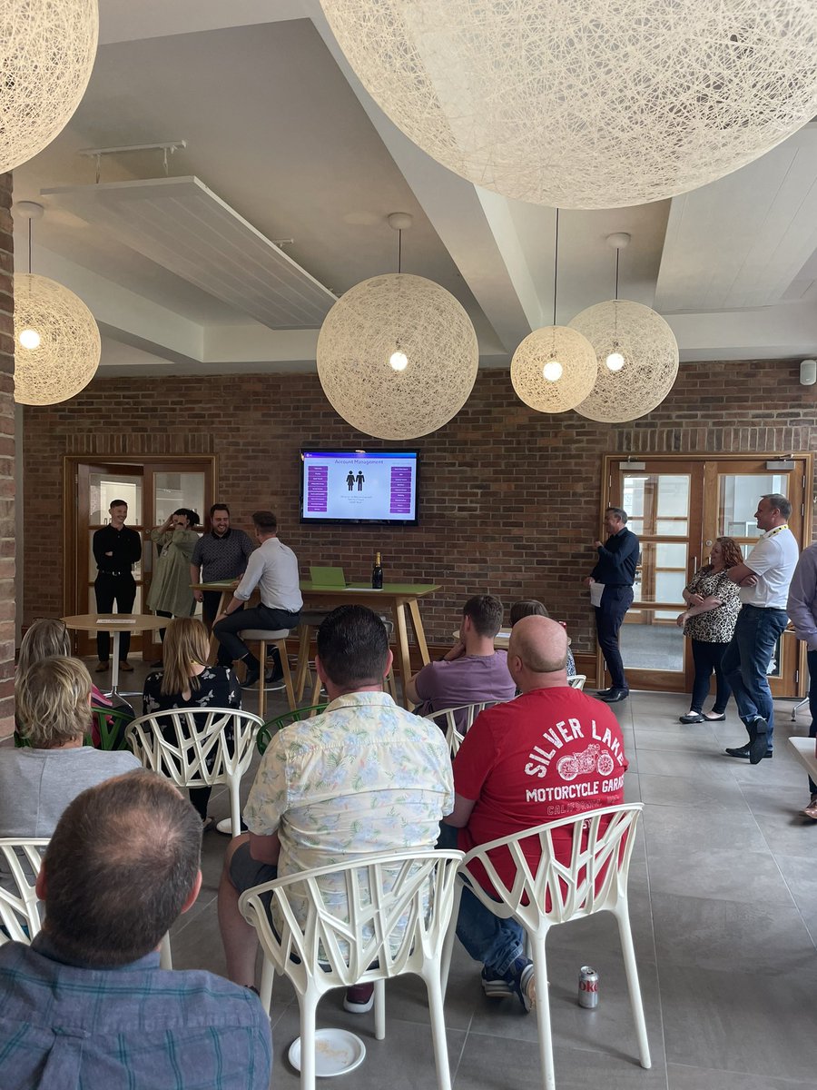 theNBS's tweet photo. Yesterday we got together for a ‘lunch and learn’ session with our sales teams. Not only did we learn how to perfect a pitch, but also how much pizza one office can eat 🍕🍕🍕 #LifeAtNBS https://t.co/RfycOp4H9G