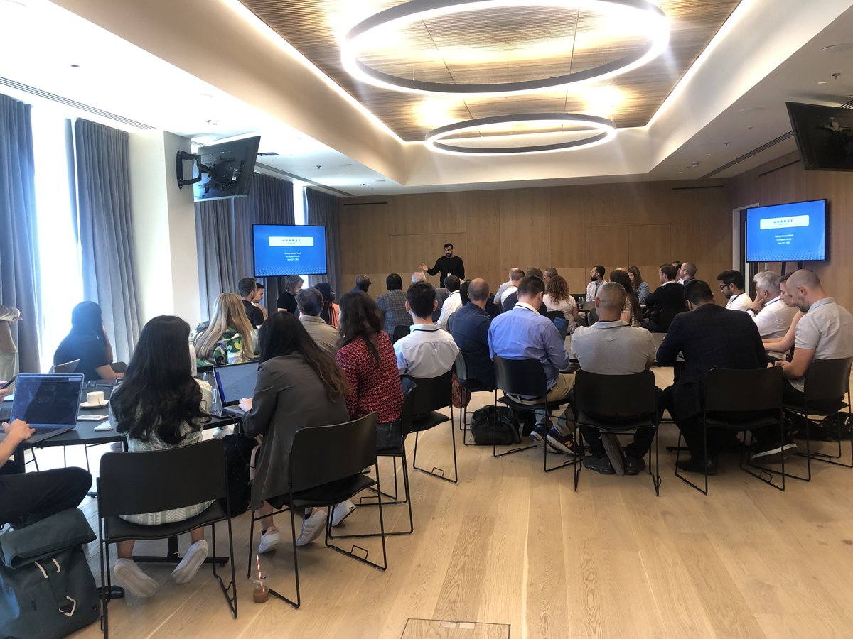 AWS_UKI's tweet photo. Shaneel Parekh, Senior Associate, @HearstVentures discusses his top tips to get your startup investor-ready in our business workshop today in London #AWSStartupBoost 🚀 https://t.co/JLUSNIwCr6
