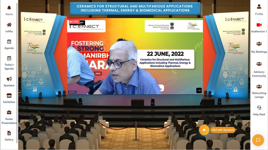 i_Connect75's tweet photo. Here are the glimpses of Today's #iconnect event #1 - Ceramics for Structural and Multifarious Applications including Thermal, Energy, and Biomedical Applications.
#iconnect75 #AzadiKaAmritMahotsav #IndiaAt75 #IdeaAt75 https://t.co/2pUB9Z4KMC