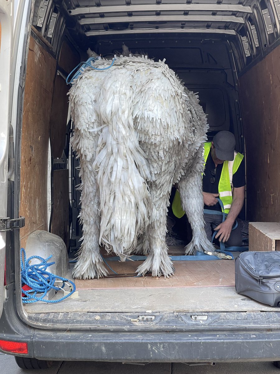 LiverpoolParish's tweet photo. Today we said farewell to βJimmyβ who has graced our plinth for the past 12 months. A new piece will be installed and unveiled on Friday 1st July. #liverpoolplinth https://t.co/iO3MZWg7gv