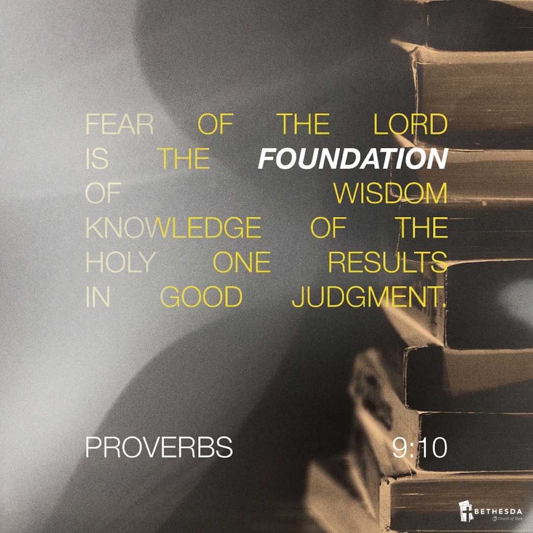 BethesdaCOG's tweet photo. “Fear of the Lord is the foundation of wisdom. Knowledge of the Holy One results in good judgment.” (Proverbs 9:10) #bethesdacog #breakthroughin22 https://t.co/hLyOnQ0Lxf