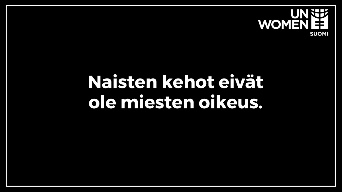 Naisten kehot eivät ole olemassa miesten katsetta varten. Tämä tuntuu olevan monille yhä epäselvää.  Kaikenlaiselle seksuaaliselle häirinnälle ja väkivallalle on oltava nollatoleranssi. 

Liity mukaan puolustamaan tasa-arvoa: ow.ly/feuk50JEqvE