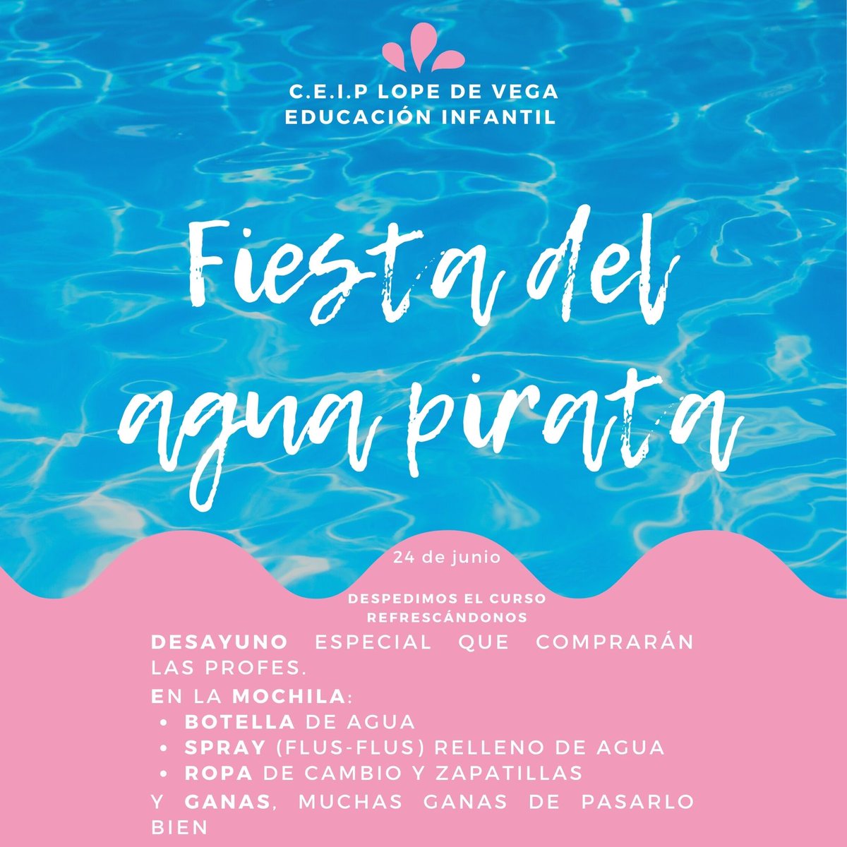 Se acerca el último día de cole! 🎉
•
Los niños de Educación Infantil realizaremos un taller de búsqueda del tesoro y una fiesta del agua! 💧
•
Qué divertido! 🤩🎉
#educacioninfantil #últimodíadecole #diversión #fiestadelagua #fiestapirata