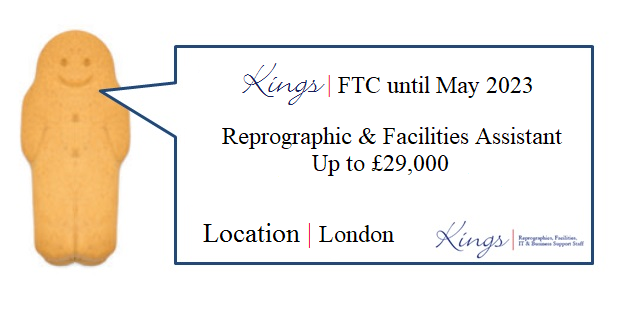 KingsRecruit1's tweet image. ** NEW PERM ROLE **  Reprographic &amp;amp; Facilities Assistant required in London - FTC until May 2023.  Salary up to £29,000 working 37.5 hours a week (shifts between 7am-7pm).  For more information call Kings on 020 8303 2525 #fixedtermcontract #jobseekers #jobapportunity #londonjobs
