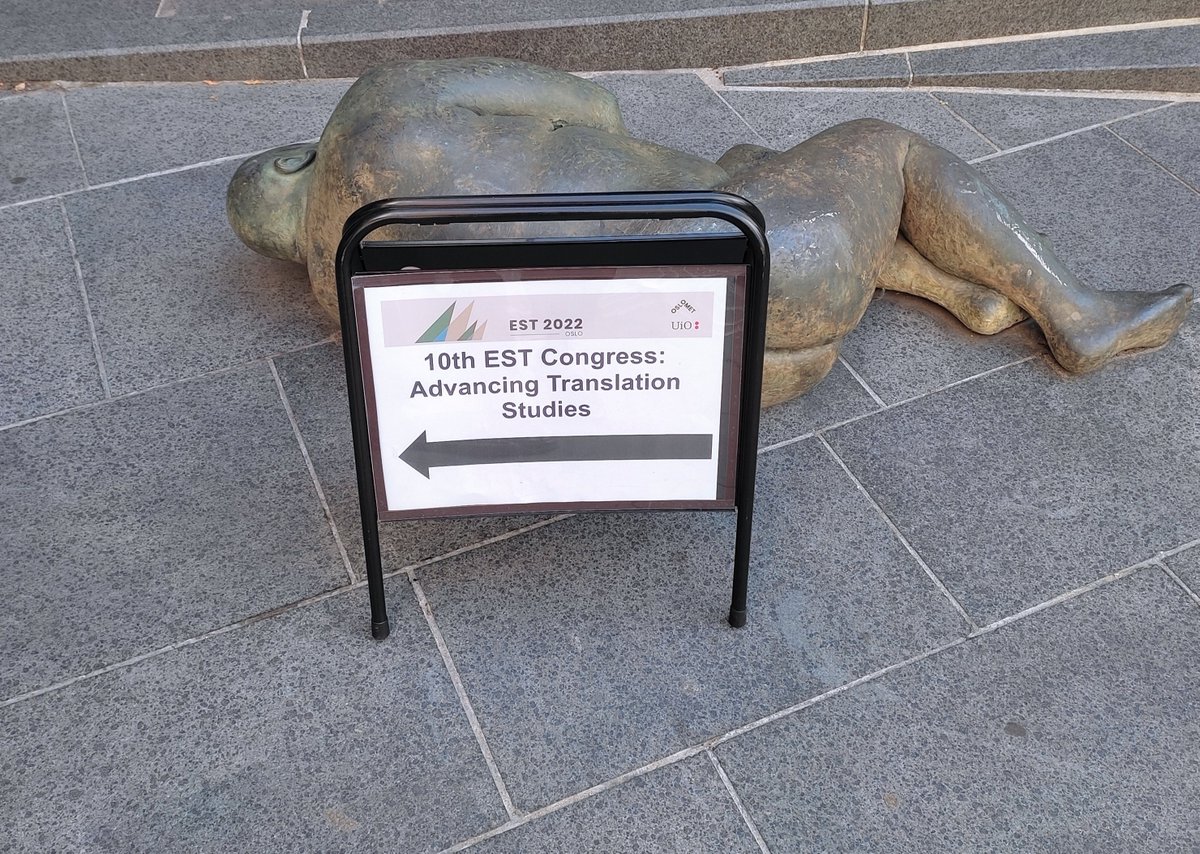 Looking forward to my first in-person research congress since the pandemic! #EST22Oslo 

After a morning panel dedicated to Healthcare #1nt, off to a presentation on think-aloud for sight translation.
