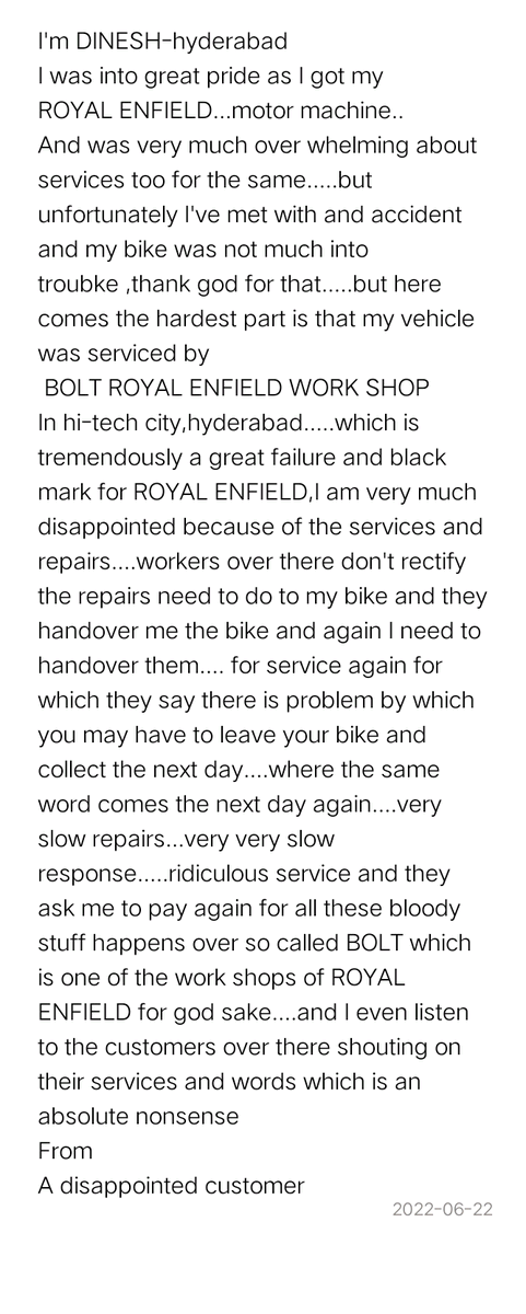 Dinesh_icon's tweet photo. @sidlal 
@royalenfield
#royalEnfield #Hyderabad
Hai Sir, https://t.co/9TO9dMToBa
