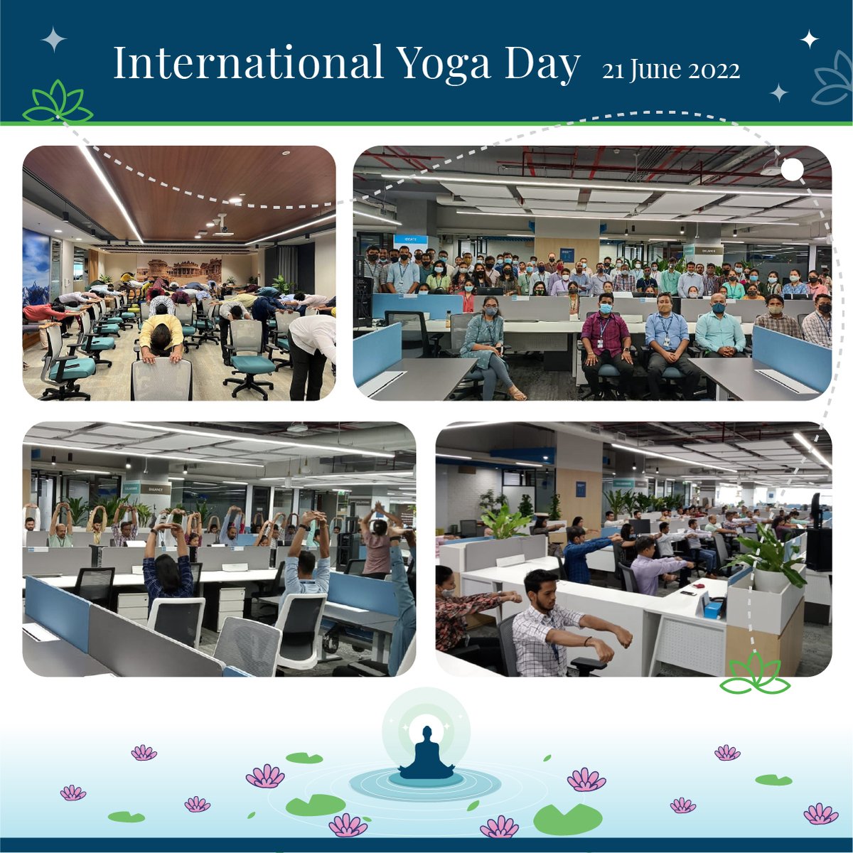 ReserveBankIT's tweet photo. On the occasion of #InternationalYogaDay, @Reserve Bank Information Technology organized Yoga Session for all employees.
#internationalyogaday2022 #yogaatwork #chairyoga #LifeatReBIT https://t.co/NVAa2YrYSq