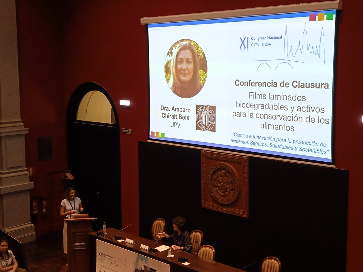 Casi en la recta final ... Congreso <a href="/cytacesia_2022/">cytacesia_2022</a> <a href="/unizar/">Universidad Zaragoza</a> #cienciaytecnologiaalimentos ... Conferencia de clausura by Dra A Chiralt #envases #biodegradables