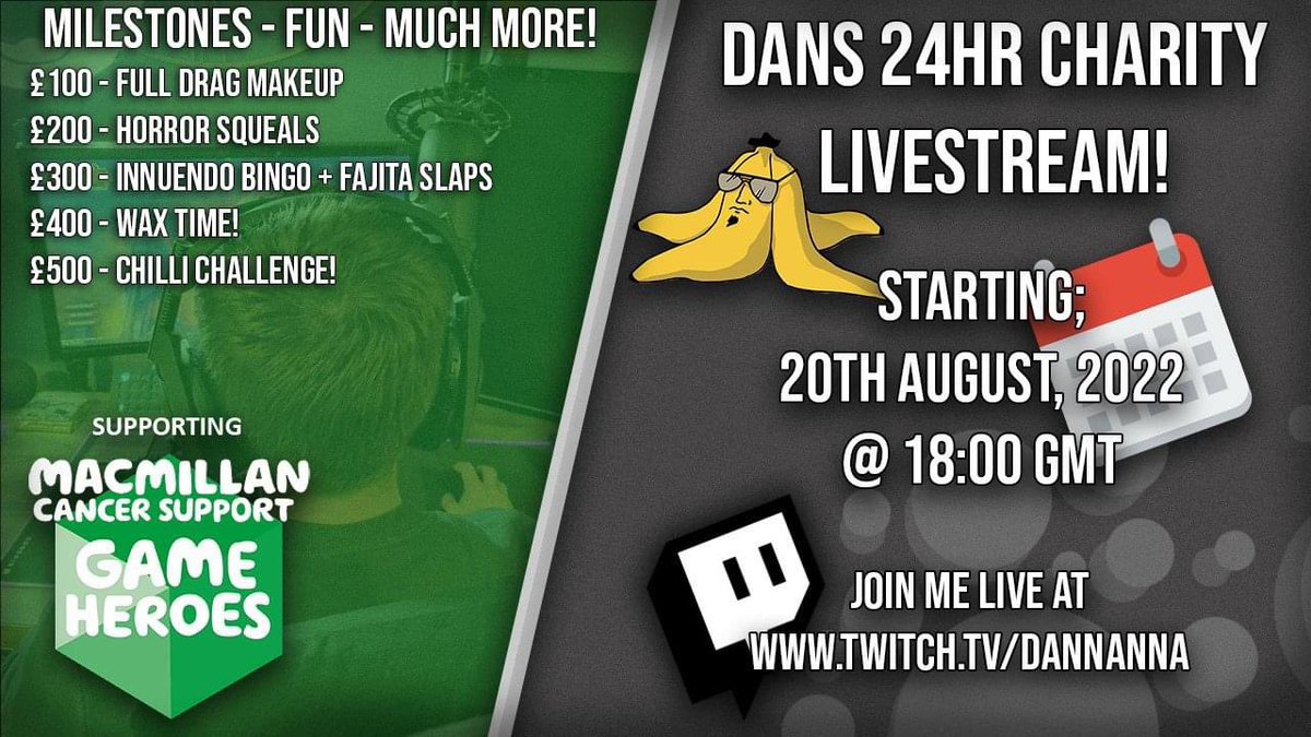 TheDanJD's tweet photo. The legend returns for one 24hr livestream! Catch me on the 20th August at 18:00 GMT! I’ll be expecting you! https://t.co/g5t7r8KhZ3