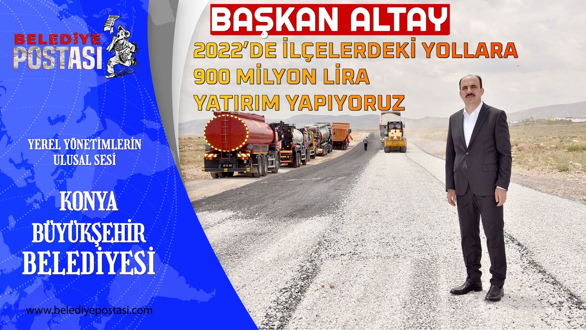 BAŞKAN ALTAY: “2022’DE İLÇELERDEKİ YOLLARA 900 MİLYON LİRA YATIRIM YAPIYORUZ”
Başkan <a href="/u_ibrahim_altay/">Uğur İbrahim Altay</a>, ilçelerde devam eden mahalle yolu, sıcak asfalt ve parke desteğinin hayırlı olmasını diledi.
<a href="/BuyuksehirKonya/">Konya Büyükşehir B.</a> <a href="/Konyabuyuksehir/">Konya Büyükşehir Belediyesi 🇹🇷</a> 
👇Haberin Devamı👇
belediyepostasi.com/baskan-altay-2…