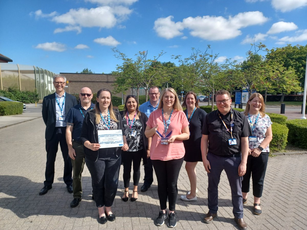 To coincide with #LDWeek22 our director of nursing, quality and professions <a href="/DarrylThompso16/">Darryl Thompson</a> presented our amazing #Wakefield LD team with their #Excellence2022 award. They won for their brilliant #COVID vaccine roll out with our service users who have a learning disability 👍