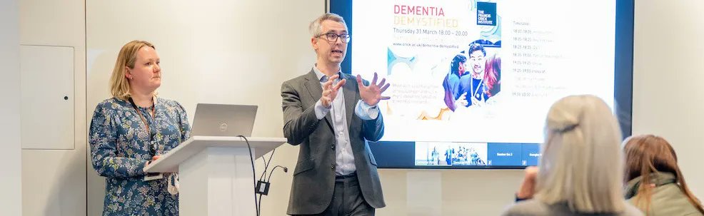 UK Dementia Research Institute (@ukdri) on Twitter photo We recently helped run 'Dementia Demystified', a brilliant outreach event at <a href="/TheCrick/">The Francis Crick Institute</a> that aimed to improve public understanding of dementia ๐ง
The event was organised by <a href="/C_M_Heffner/">Catherine Heffner</a> and Georgina Starling from <a href="/adrianisaacslab/">Adrian Isaacs Lab</a> ๐
Read more here ๐ buff.ly/3zTpyaB We recently helped run 'Dementia Demystified', a brilliant outreach event at <a href="/TheCrick/">The Francis Crick Institute</a> that aimed to improve public understanding of dementia ๐ง
The event was organised by <a href="/C_M_Heffner/">Catherine Heffner</a> and Georgina Starling from <a href="/adrianisaacslab/">Adrian Isaacs Lab</a> ๐
Read more here ๐ buff.ly/3zTpyaB