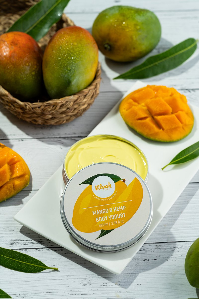 VilvahStore's tweet photo. #newlaunch 
Introducing our Mango and Hemp body Yoghurt!! You may be running out of Mangoes this season, but not our body Yoghurts😋
Use coupon code BUTTER20 to avail 20%  introductory offer

https://t.co/yNAWjhTSx3

#vilvah #vilvahstore #bodyyoghurt #bodybutter #hydration https://t.co/nCbiYoKGcr