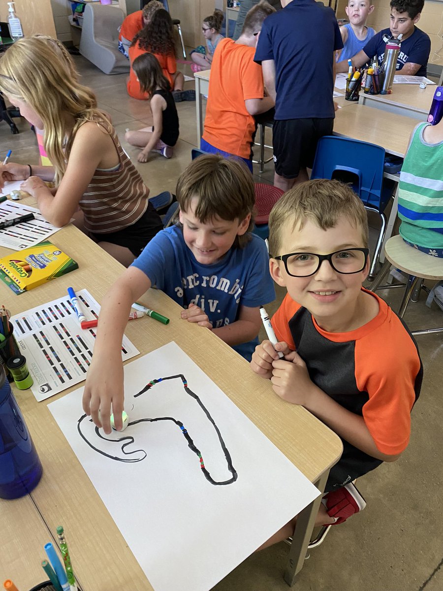 maddockLF's tweet photo. These coding experts headed back to grade 1 yesterday to help teach these little learners all about the Ozobots! #coding @LittleFallsPS https://t.co/3t0ucDZFyG