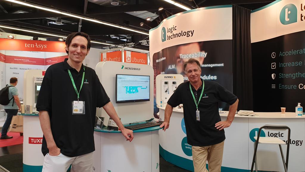 incredibuild's tweet photo. Are you at #embeddedworld2022? Then come talk to us at the #LogicTechnology booth (hall 4, #358) to learn more about how Incredibuild can help you slash build times and develop products faster and smarter! (you may even get some awesome swag!) https://t.co/tYk4sT7LkY