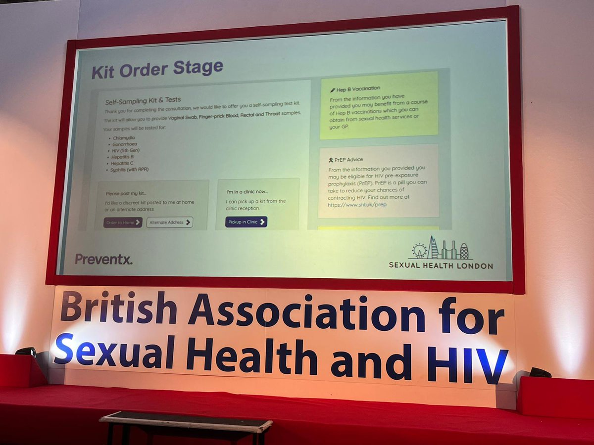 DrWoodeOwusu's tweet photo. Dr Sara Day, Chelsea &amp; Westminster Hospital discusses Preventx &amp; shares step-by-step overview of self-sampling kit order process from user perspective @BASHH_UK  #BASHH2022 #preventx @Preventx https://t.co/Q4IuwXRLrb