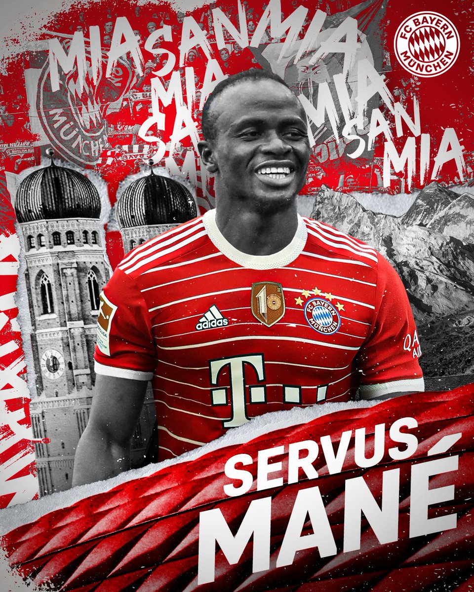 FCBayernEN's tweet image. #ServusMané ❤️🤍
#MiaSanMia