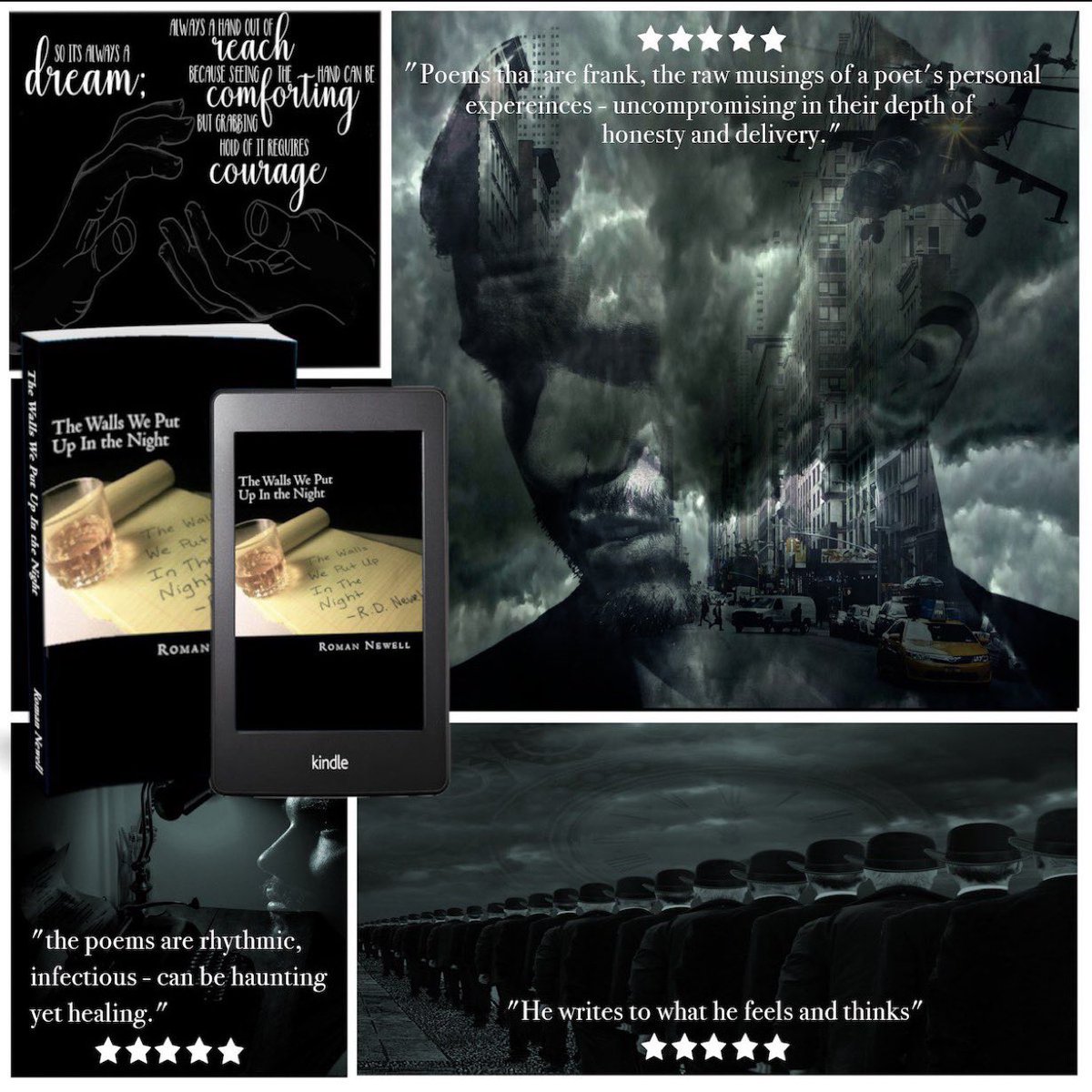 dajc_thoughts's tweet photo. THE WALLS WE PUT UP IN THE NIGHT
⭐️⭐️⭐️⭐️⭐️
by: Roman Newell
#Poet | #Author
Ebook Link:
https://t.co/g8Ra2T2ODZ
#bookrecs #poetry #writingcommunity #readingcommunity #poetrylovers #wednesdaypicks #darkpoetry https://t.co/8tZtACm8Yy