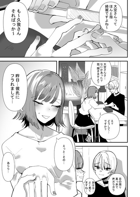 ネイルサロンのお姉さんに口説かれてそのままラブホに行っちゃった百合1/3 