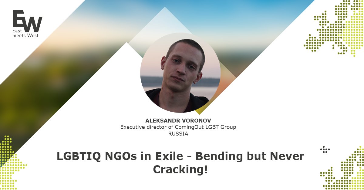 Come hear Aleksandr Voronov, Executive director of
Coming Out, LGBT Group, Russia.
Join us in-person &amp; online: lnkd.in/gCCzacN7
More info: lnkd.in/eyzCzAEC
#pride #diversity #emw #equality #lgbtq