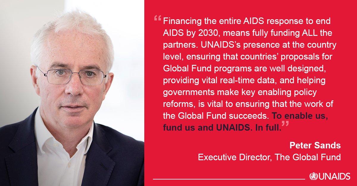 UNAIDS (@UNAIDS) on Twitter photo 2022-06-22 11:31:12 At #PCB50, @PeterASands calls for @GlobalFund and UNAIDS to be fully funded.
'To enable us, fund us and UNAIDS. In full.' At #PCB50, @PeterASands calls for @GlobalFund and UNAIDS to be fully funded.
'To enable us, fund us and UNAIDS. In full.'