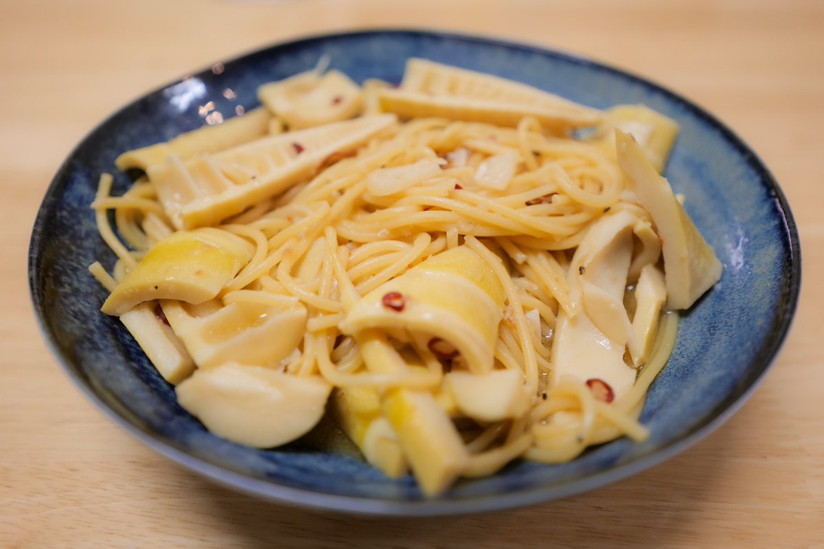 筍のペペロンチーノ