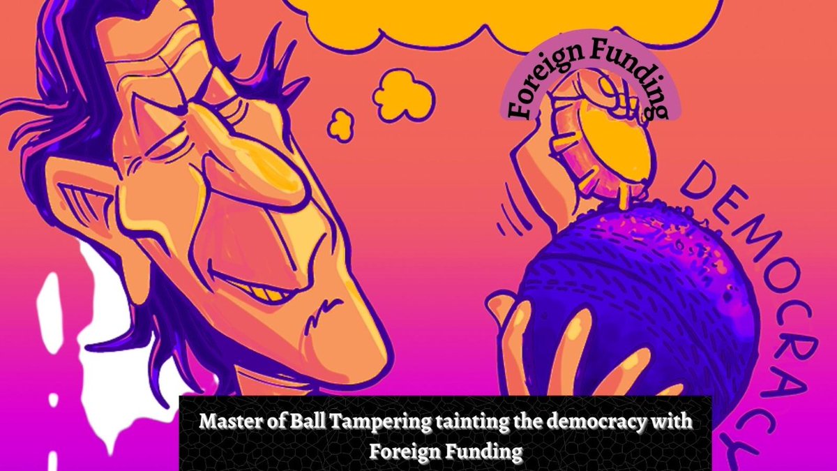 YarWxr's tweet photo. Hahaha i tempered the ball of democracy by using the nail of forign funding. I secretly fix the match.
#ForeignFunding https://t.co/Y3sDGzeila